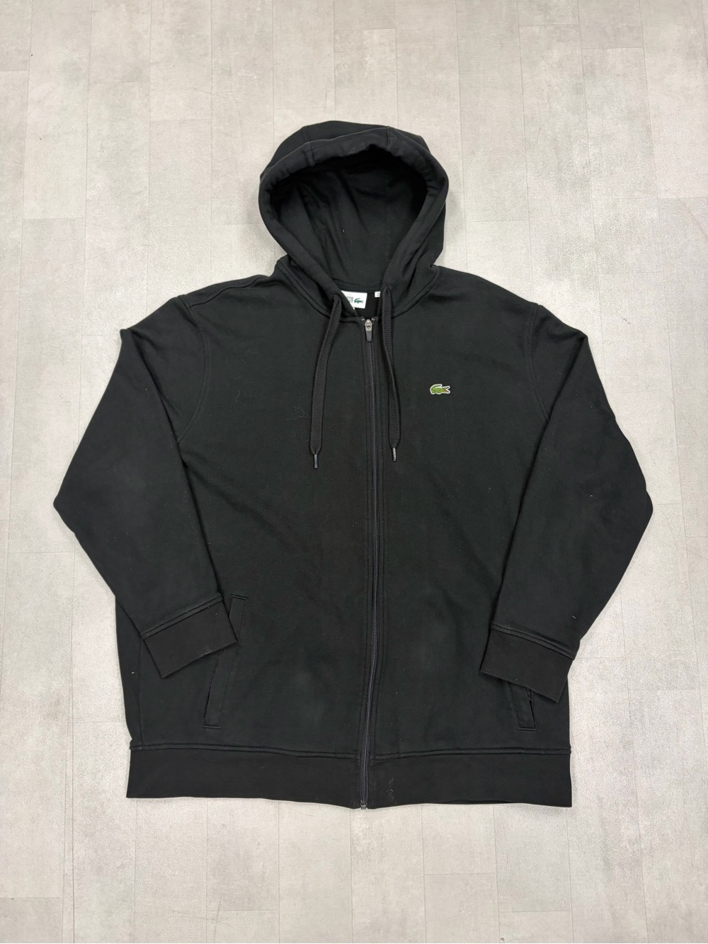 Lacoste Men's Black Full-Zip Hooded Jacket - 2XLB